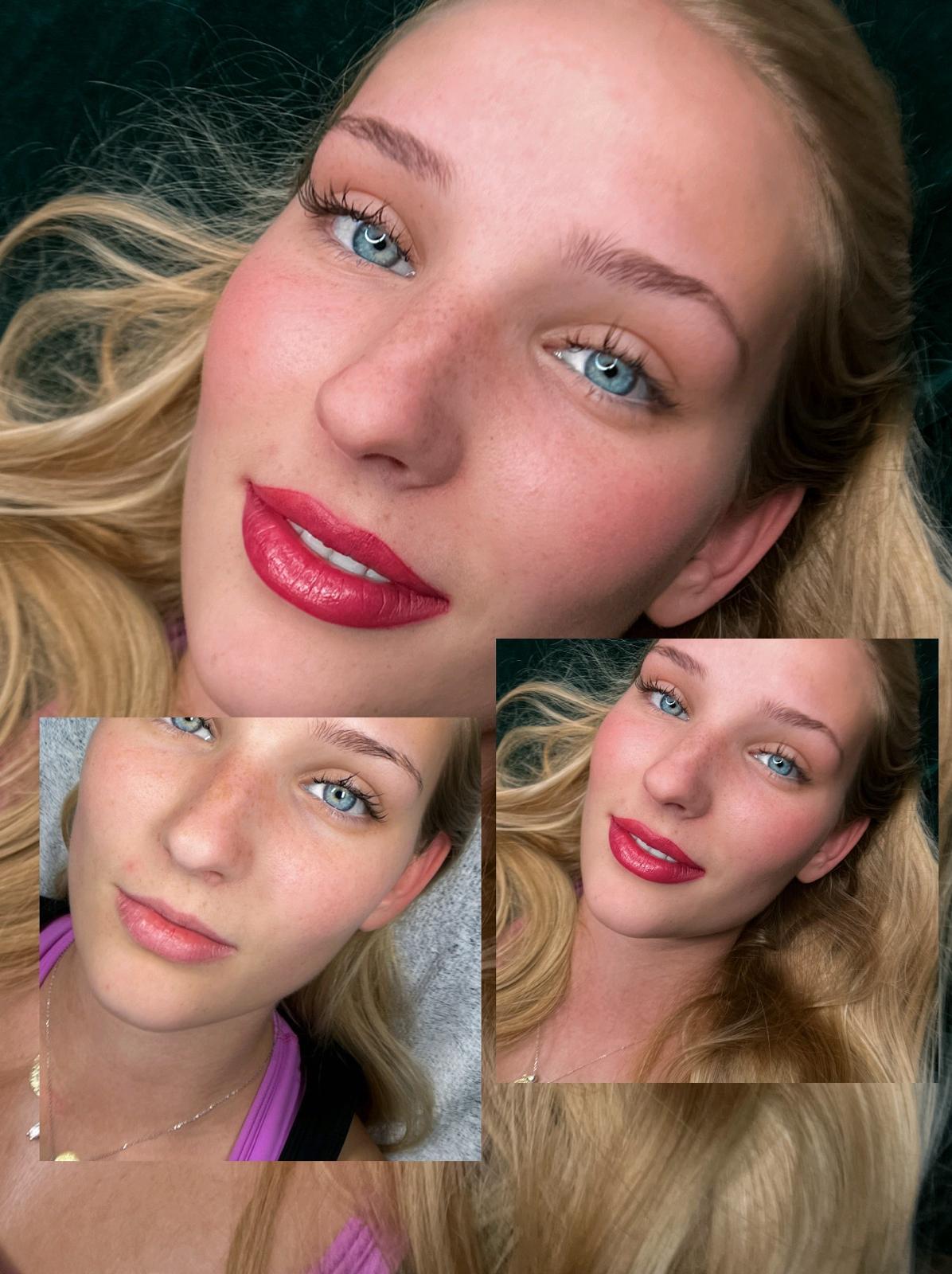 Makijaż permanentny ust nude lips - delikatny naturalny efekt Luboń Poznań